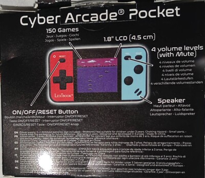 Lexibook Cyber Arcade Pocket Tragbare Handheld-Spielkonsole 150 Spiele 18  LC...