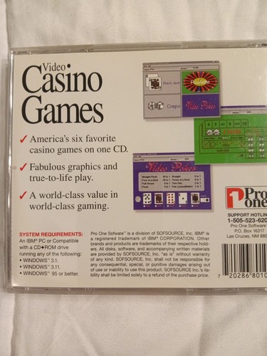 Casino Games CD-rom software - Includes Six Exciting Games - Multimedia IBM CD1 - Picture 2 of 3