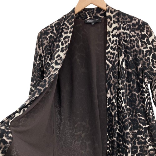 Jones New York Women Animal Print Long Sleeve Open Front Cardigan Sweater Size L - Picture 8 of 12