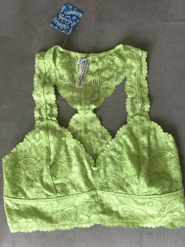 Reggiseno donna Free People bralette senza spalline rosa combo lime bianco nero XS - Foto 28 di 28