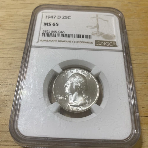 1947-D Washington Quarter, NGC MS-65