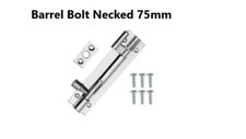 Necked Barrel Bolt Lock Crank Sliding Door Gate Bathroom Bolts 75mm Satin Nickel