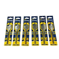 6 Pack Irwin 1 3/8" x 6" Long Spade Paddle Flat Drill Bit Speedbor Impact 88822