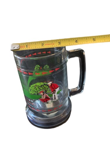 Vintage Princess House Golf Szene Stein Glas Bierkrug - Bild 13 von 13