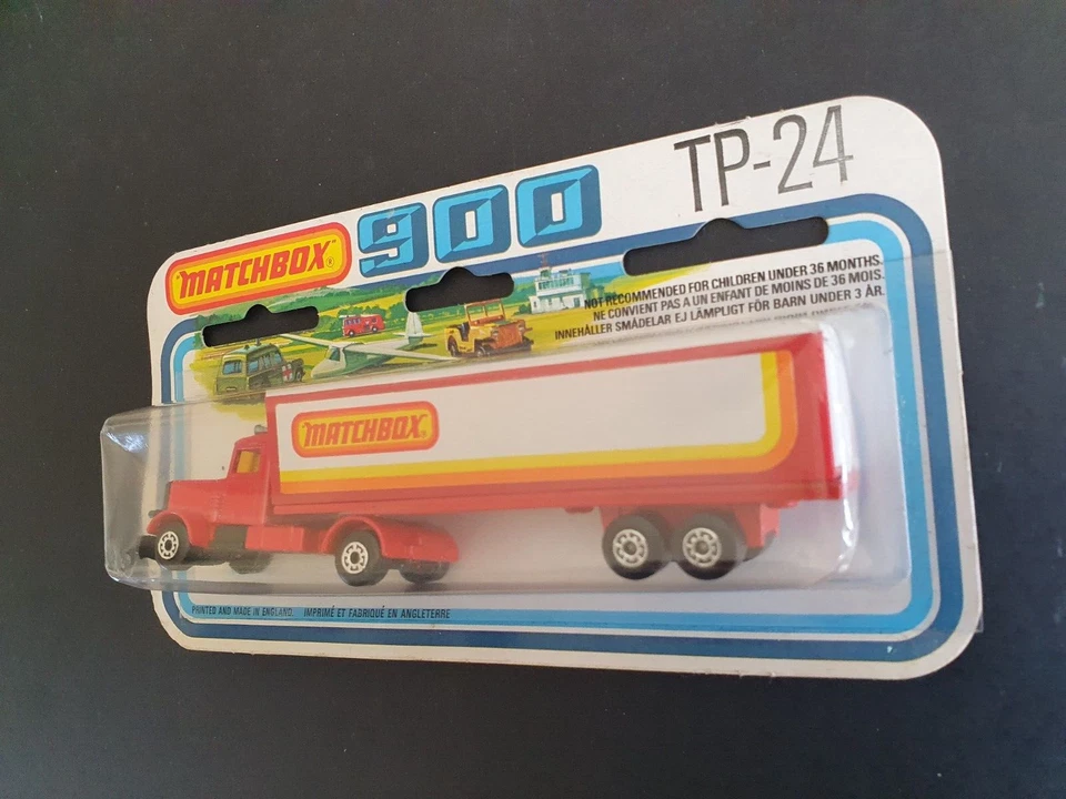MATCHBOX 900 TP-24 MATCHBOX LONGHAUL TRUCK & TRAILER FACTORY SEALED BLISTER - Image 2 of 4