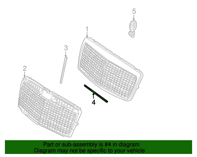 MOLDEO DE GUARNICIÓN 332mm para MB E300 E320 E420 E430 E55 AMG 2108880685 OEM NUEVO Foto 3 de 4