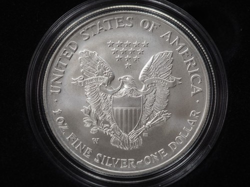 2008-W American Silver Eagle Reverse of 2007 Burnished Uncirculated with COA - Picture 3 of 4