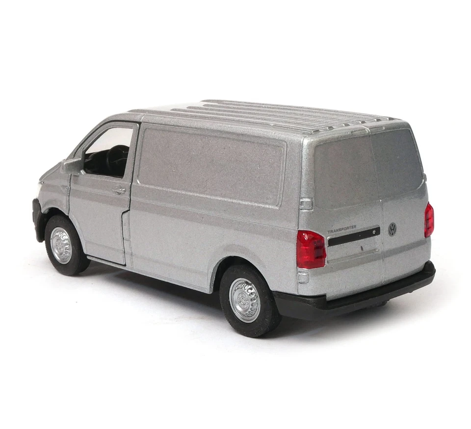 VW T6 Transporter Van Car Model Diecast Toy Silver  1:34-1:39 Scale Welly - Image 4 of 4