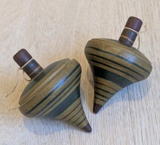 Antique Wooden Spinning Tops