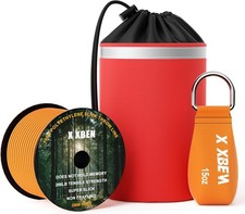 Arborist Throw Line Kit 150Ft Rope with 9 11 15oz Weights and Storage Bag