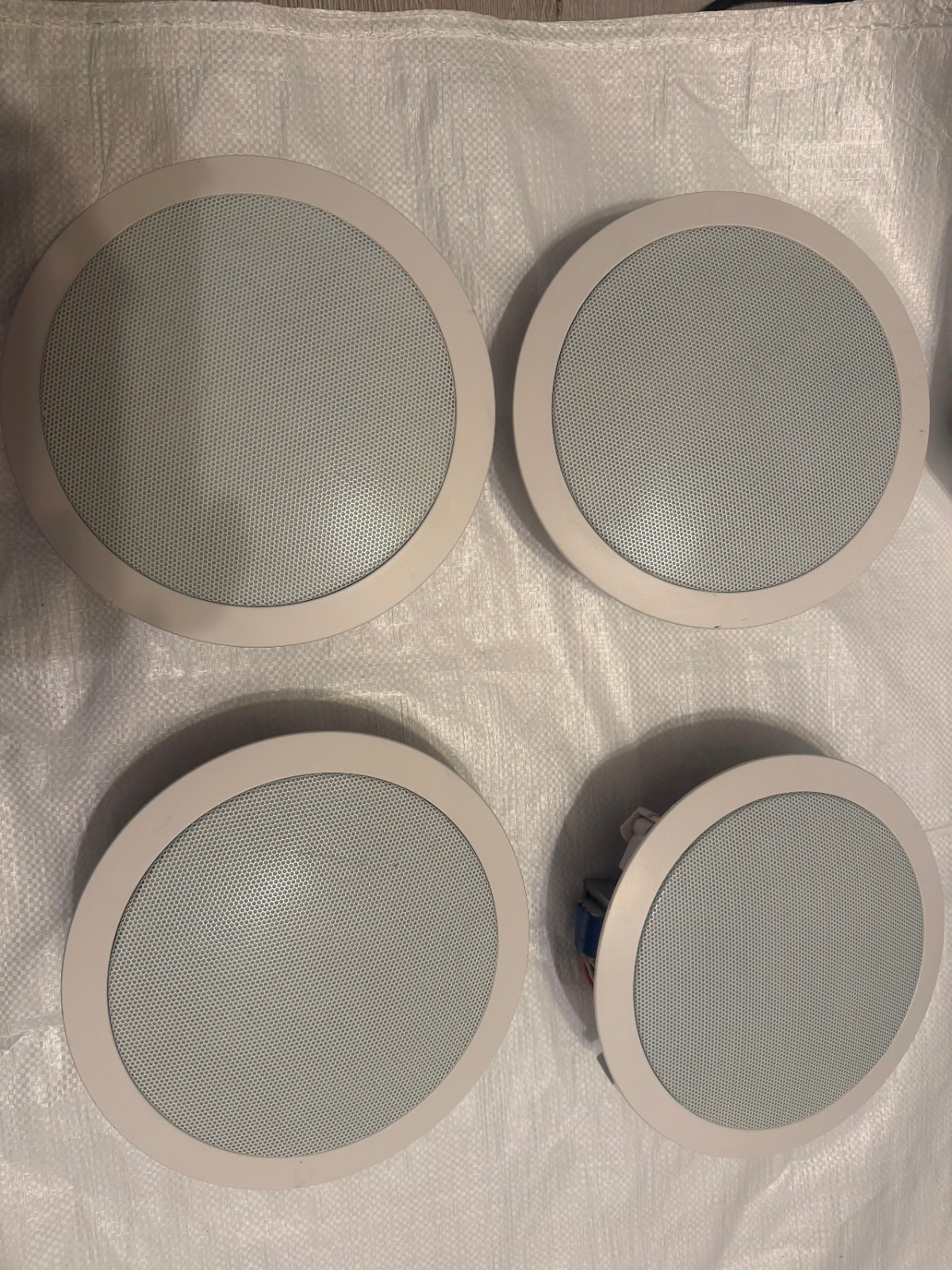4x Adastra 6.5" 2-Way Ceiling Speakers - 952.153UK - 100V & 8 Ohm - VGC