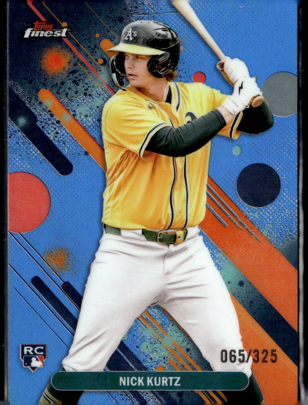(5837) Nick Kurtz #/325 2025 Finest Common Sky Blue RC Athletics