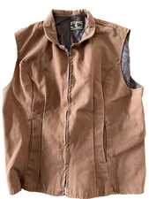 Wyoming Traders Brown Western Cut Absoroka Canvas Ranchwear Vest Womens Sz Large