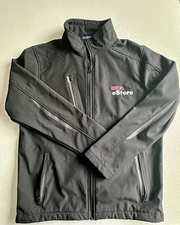 H-E-B eStore Medium Black Softshell Jacket Full Zip Threads Uniform Agency  Heb