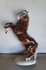Porzellanfigur Pferd farbig gemarkt Heinz & Co Gräfenthal DDR Sammler Rarität.