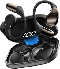 Open-Ear Headphones, Bluetooth 6.0 Wireless Earbuds Powerful Sound, 40H Open Ear