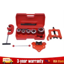 Pipe Threader Ratchet Typeand5 Dies Set Pipe Cutter Threading Tool 1/2" Up to 2"