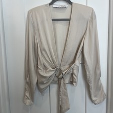 IRO Shirt Women s Sz 34 Champagne Hazal Wrap ...