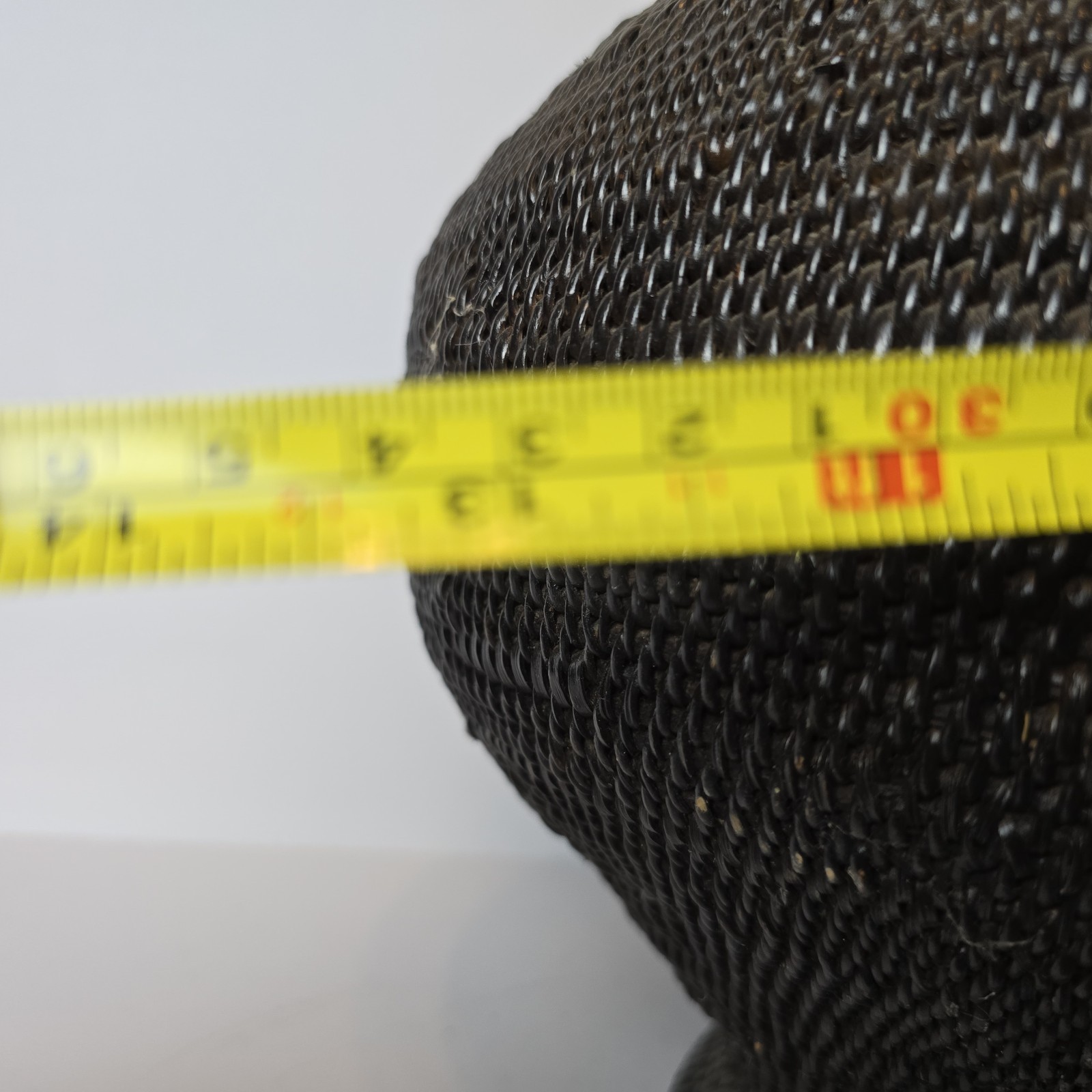 Antique Japanese Bamboo Ikebana Basket Vase Lid Handle Meiji Taisho Era Hanaire