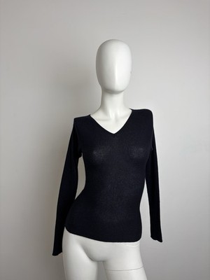 Ballantyne Pullover Schwarz Kaschmir und Seide Damen S