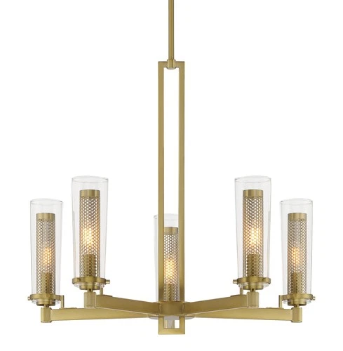 Minka Lavery 2185 Emmerham 5 Light 26"W Chandelier - Brass - Picture 1 of 2