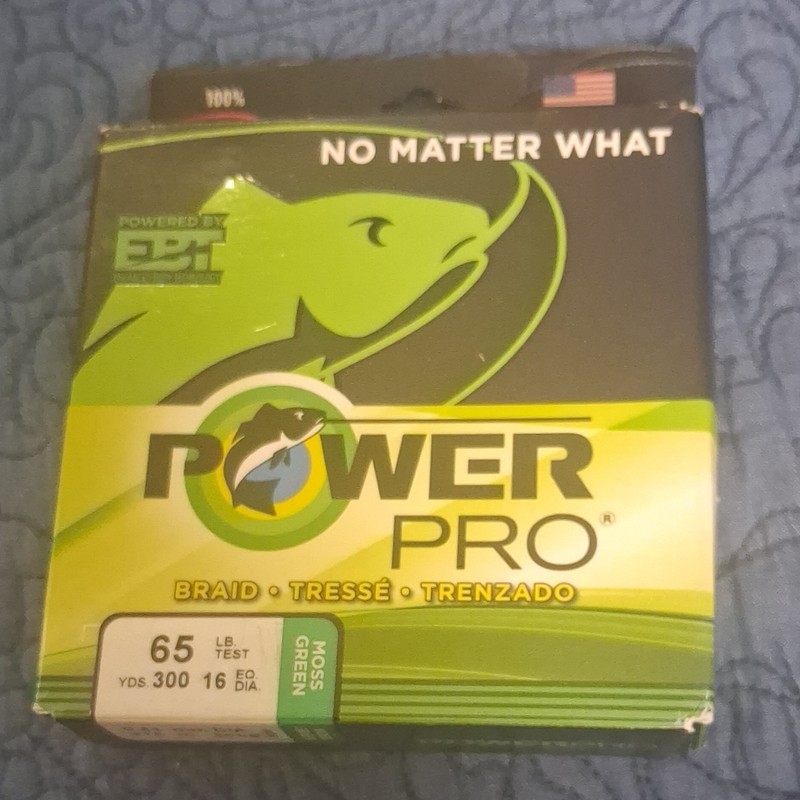PowerPro Braided Microfilament Line 65 lb 300 yds 16 lb Dia Moss Green