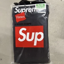 Supreme/Hanes Boxer Briefs (4 pack)-Black-Size XLarge Brand New Sealed Supreme