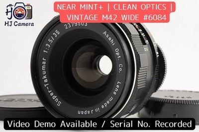 [NEAR MINT+] Pentax Super Takumar 35mm f/3.5 MF Wide Angle Lens M42 Japan