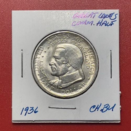 1936 P Cleveland Centennial Silver Commemorative Half Dollar, Choice to Gem BU.