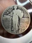 1925 Silver Standing Liberty Quarter Average Circulated.