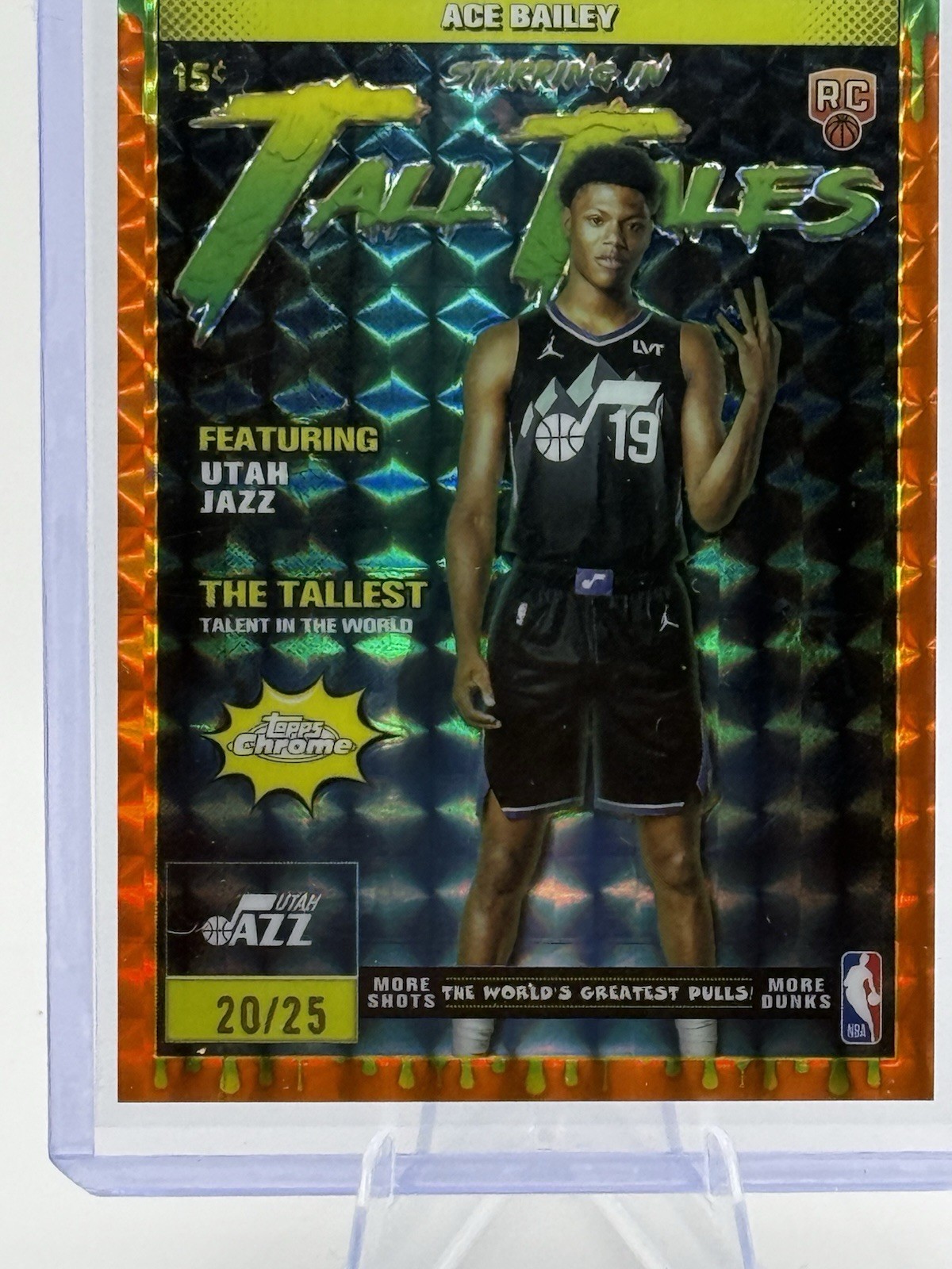 2025-26 Topps Chrome Tall Tales Orange Geo Refractor Ace Bailey RC /25 #TT-23