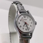 Timex Vintage Silver Stretch Watch Works New Battery