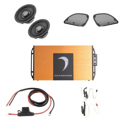 Diamond Audio DA1423RGSP1 -Ultimate Premium Amp, speakers, grills & wire package
