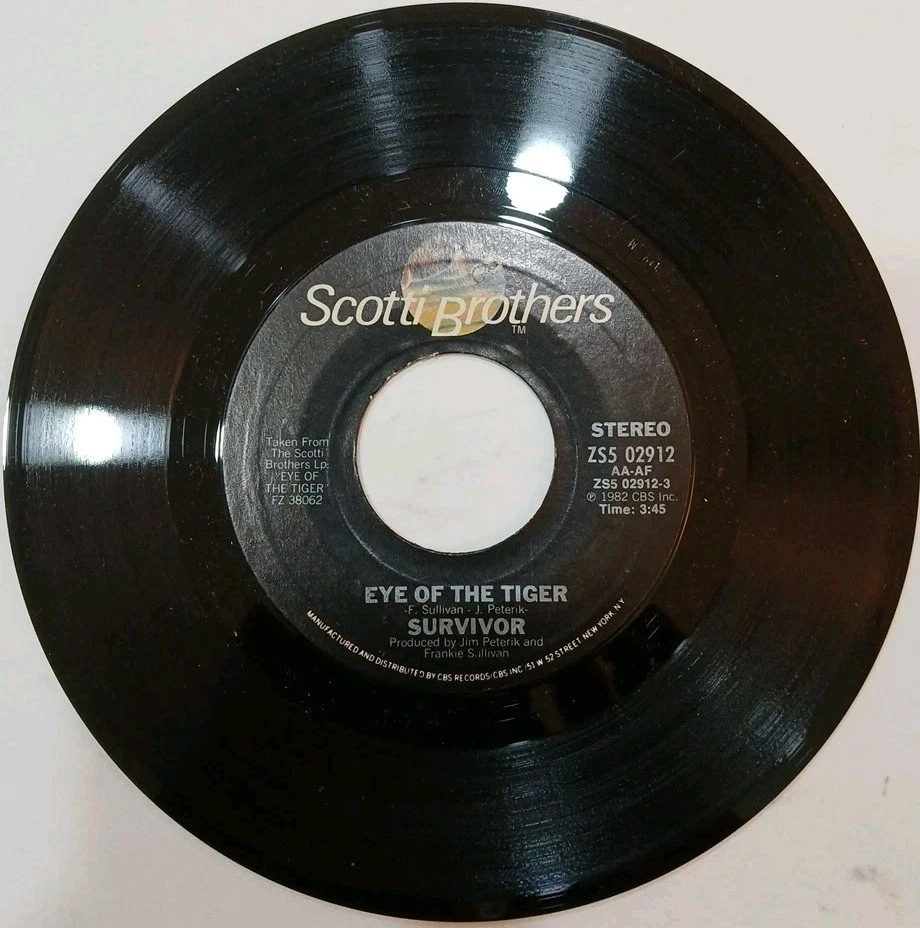 Survivor~Eye of the Tiger~Take You On A Saturday ~1981 CBS 45rpm Vinyl Record - Image 2 of 4