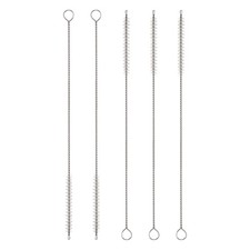 5Pcs Straw Cleaner Brush Set 8 Inch Length 6mm OD Nylon Bristles, White