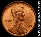 1919 Lincoln Wheat Cent - Choice Gem Brilliant Unc++++  Lustrous  #G9334