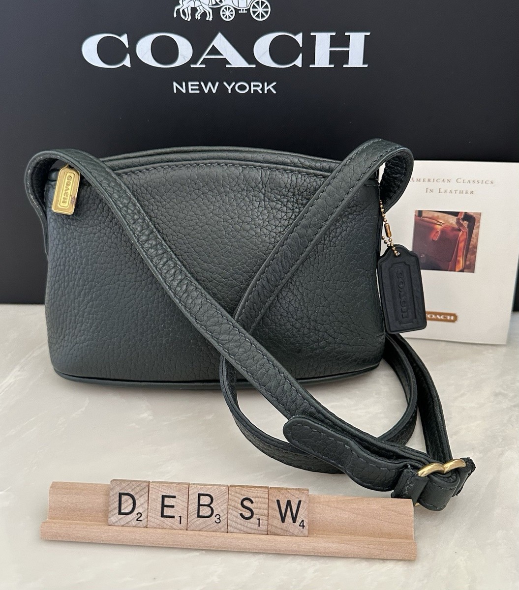 COACH VINTAGE SONOMA GREEN NATURAL PEBBLE LEATHER SMALL ZIP