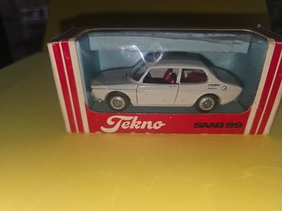 Tekno 837 Saab 99 1:43 Weiß Rot Originalkarton Vintage Denmark 1970er