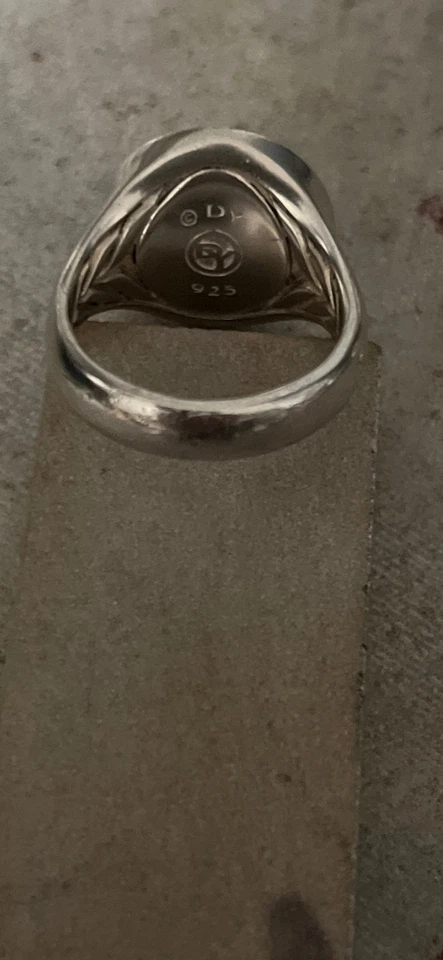 Anillo de sello moneda león PETRVS para hombre DAVID YURMAN en plata de ley talla 10 Foto 3 de 4