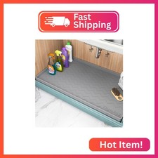 TigeJoy 19" x 19" Under Sink Mats for Kitchen Waterproof, Leak-Proof Silicone Ma