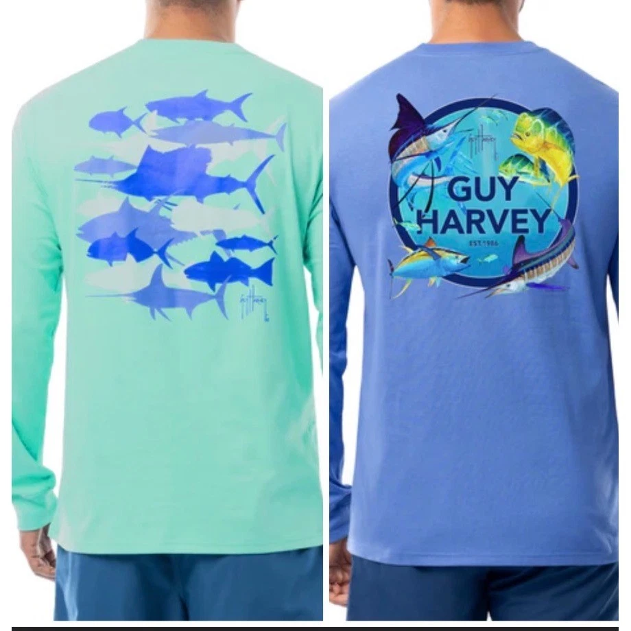 NEW! Guy Harvey Mens Long Sleeve Fishing Shirts Bundle of 2 Size Small
Opens in a new window or tab
