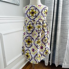 Tea Collection Kids Dress - Yellow and Purple Floral w/Matching Sweater Size 2