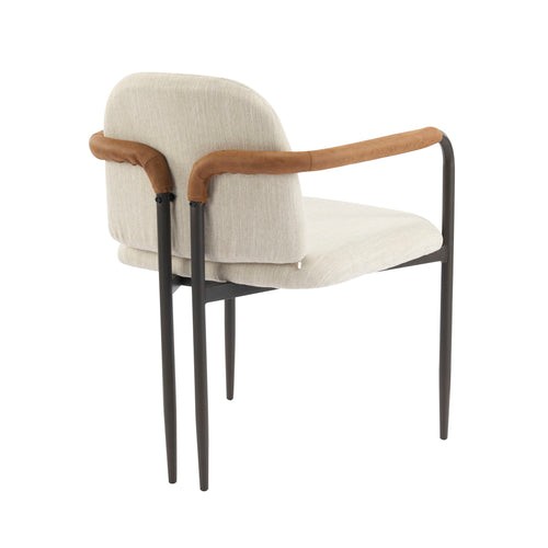 Modern Dining Chair Set With Durable Iron Frame And Comfortable Fabric Upholster