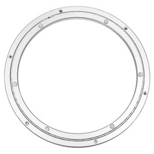 Aluminum Lazy Susan Metal Rotating Turntable 18" Mute for Dining Table Silver