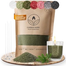 Scented Candle Sand with Wicks, Pearled Candle, Wax Granules, 14oz Sand Wax G...