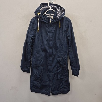Seasalt Cornwall Northstar Waterproof Hooded Raincoat Parka Mac Jacket Uk 12