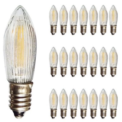 LED Filament Topkerze Topkerzen Spitzkerze Riffelkerze 23V 0,2W AUSWAHL MENGE