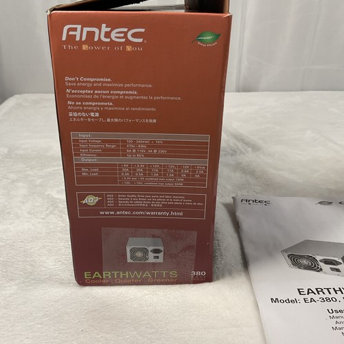 Antec 380W EA-380 Earthwatts ATX12V v2.2 80 Plus Power Supply OPEN BOX - Picture 4 of 11