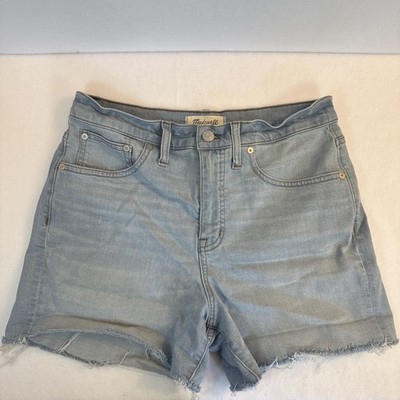 Madewell Denim High Rise Stretch Cut Off Cuffed Jean Shorts Casual Preppy 28