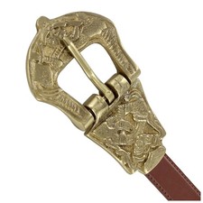 Renaissance Style Viking Age 100 Pure Brass Decorative Medieval Belt Buckle